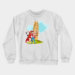 Travel Buddies With Carmen Sandiego and Waldo Crewneck Sweatshirt